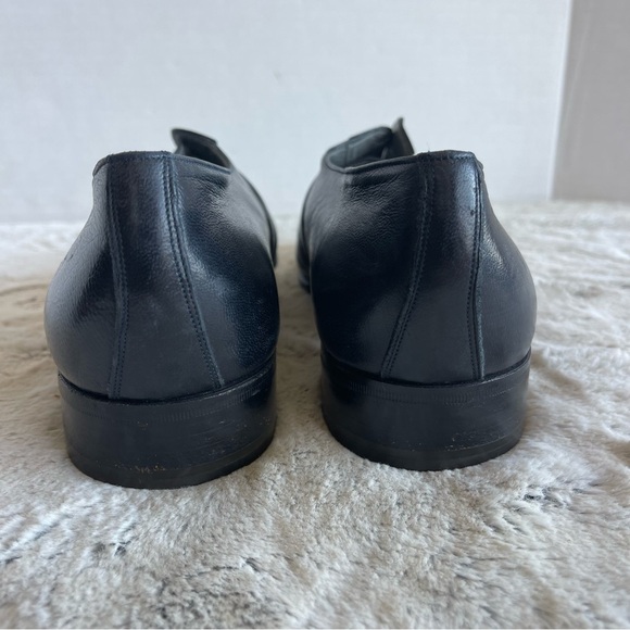 Lorenzo Banfi Classic Dark Blue Leather Men's Shoes Size 9.5 - Picture 6 of 14